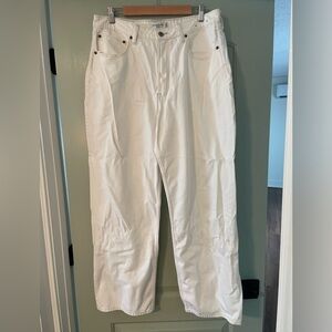 Abercrombie & Fitch Curve Love White Jeans